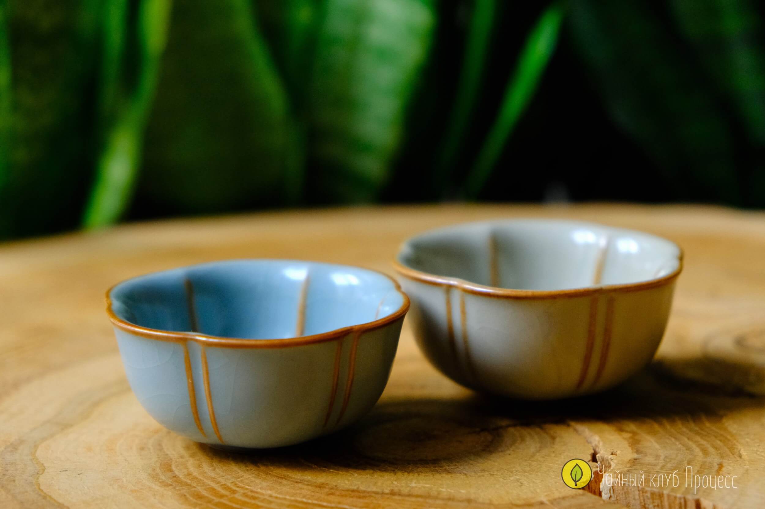 Пиала жу яо «Мэйхуа» светло-голубая