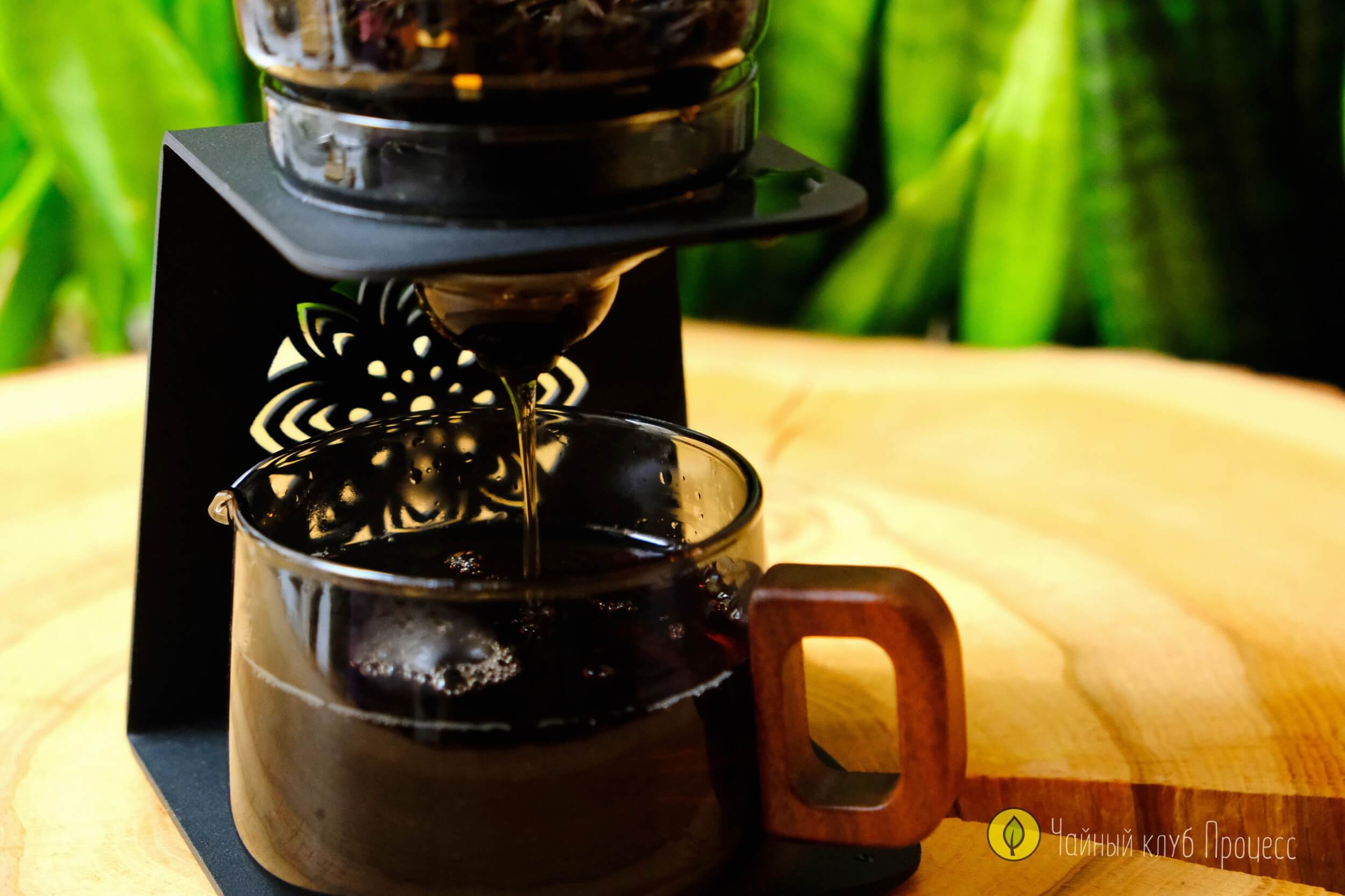  Чайная станция из боросиликатного стекла с поворотным сливом