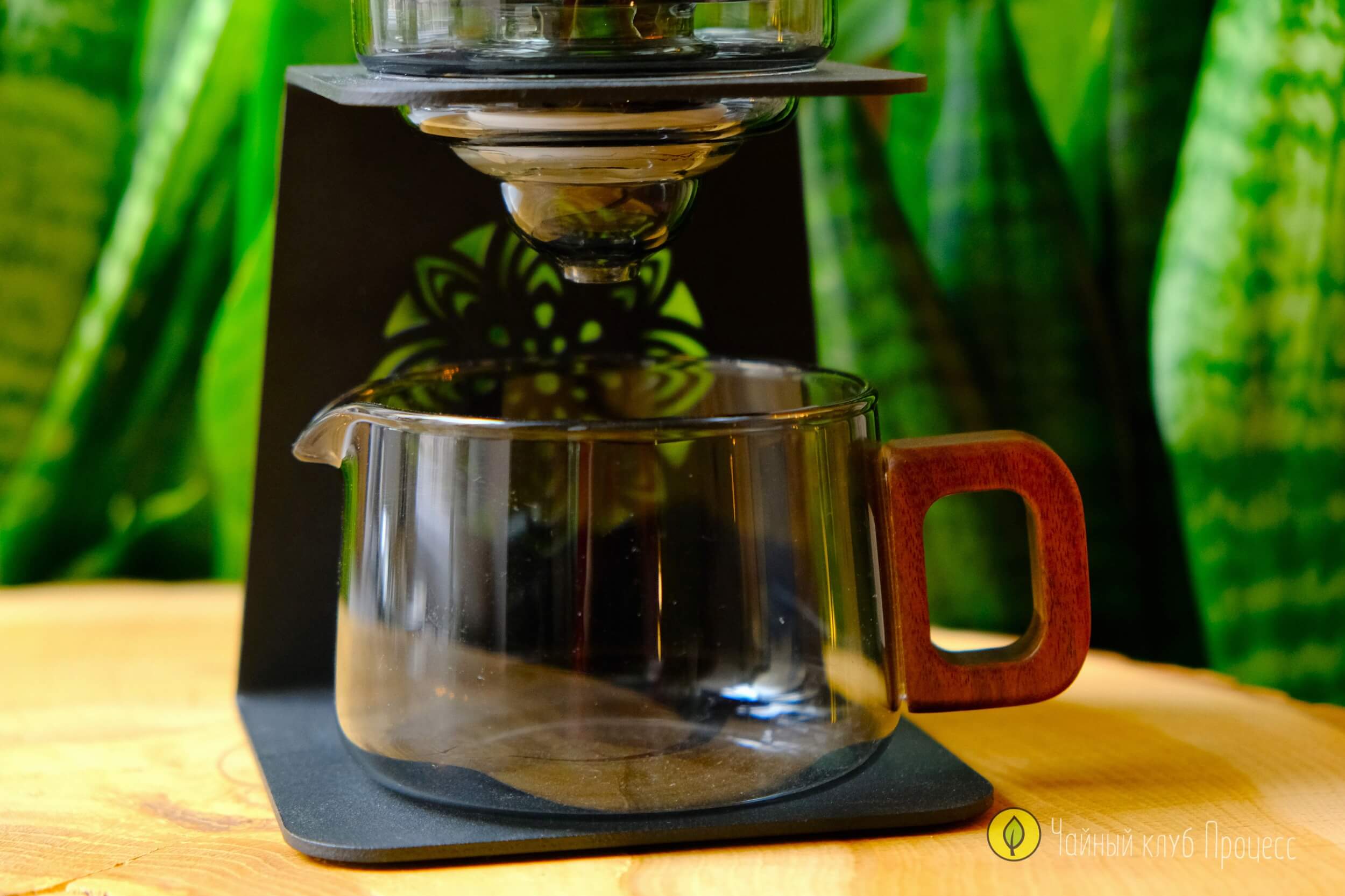  Чайная станция из боросиликатного стекла с поворотным сливом