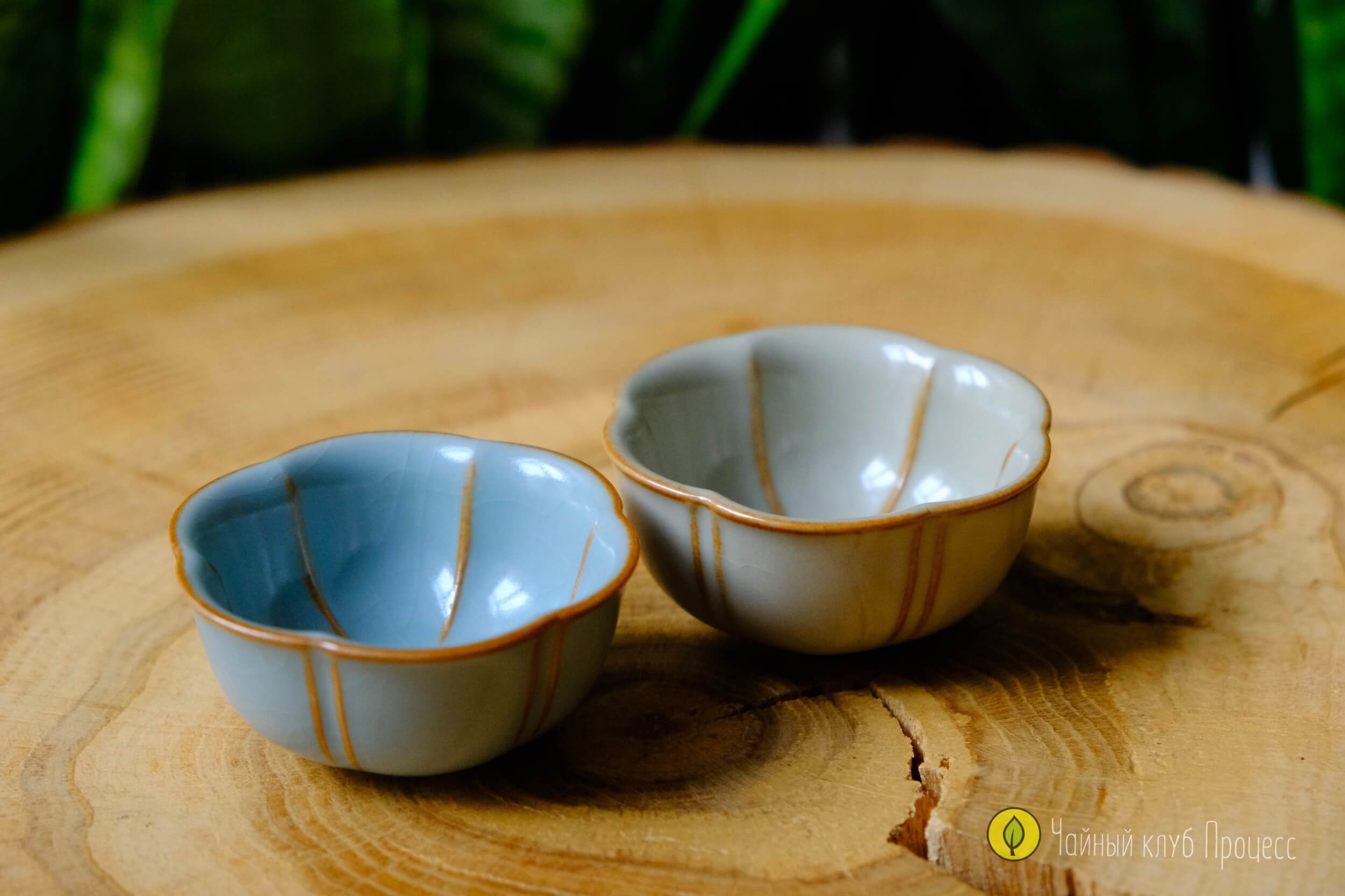 Пиала жу яо «Мэйхуа» светло-голубая