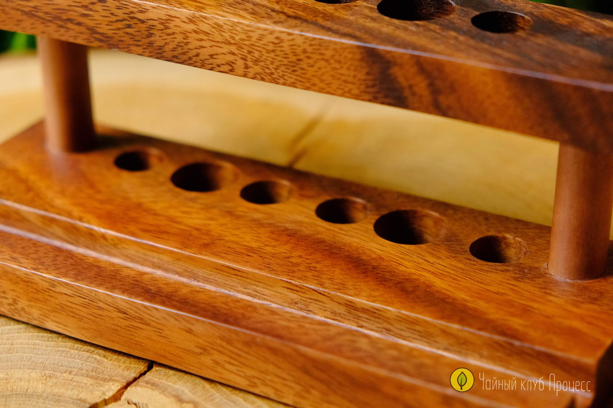  Деревянная подставка для чайных инструментов