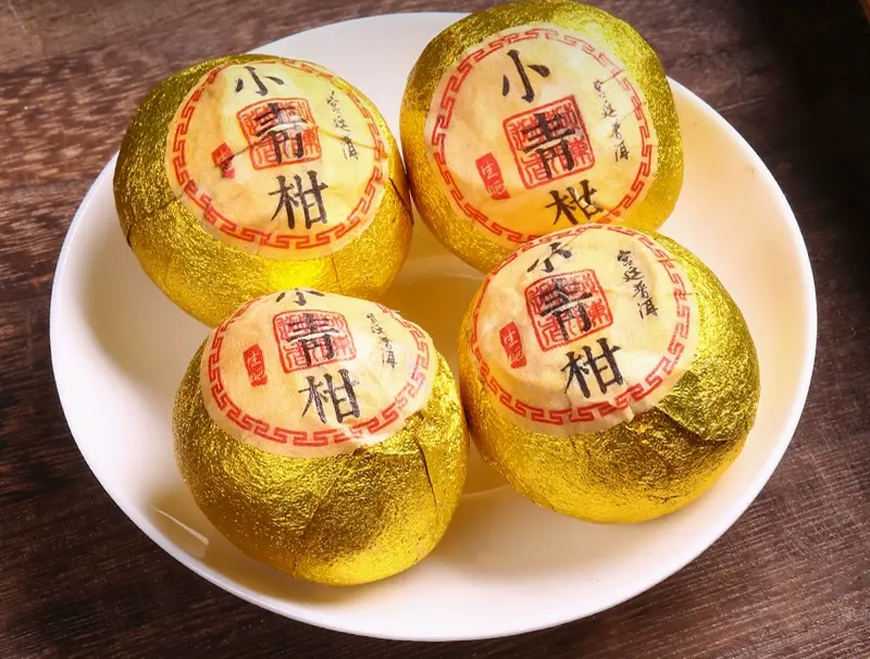 Сяо Цин Гань — шу пуэр в зелёном мандарине