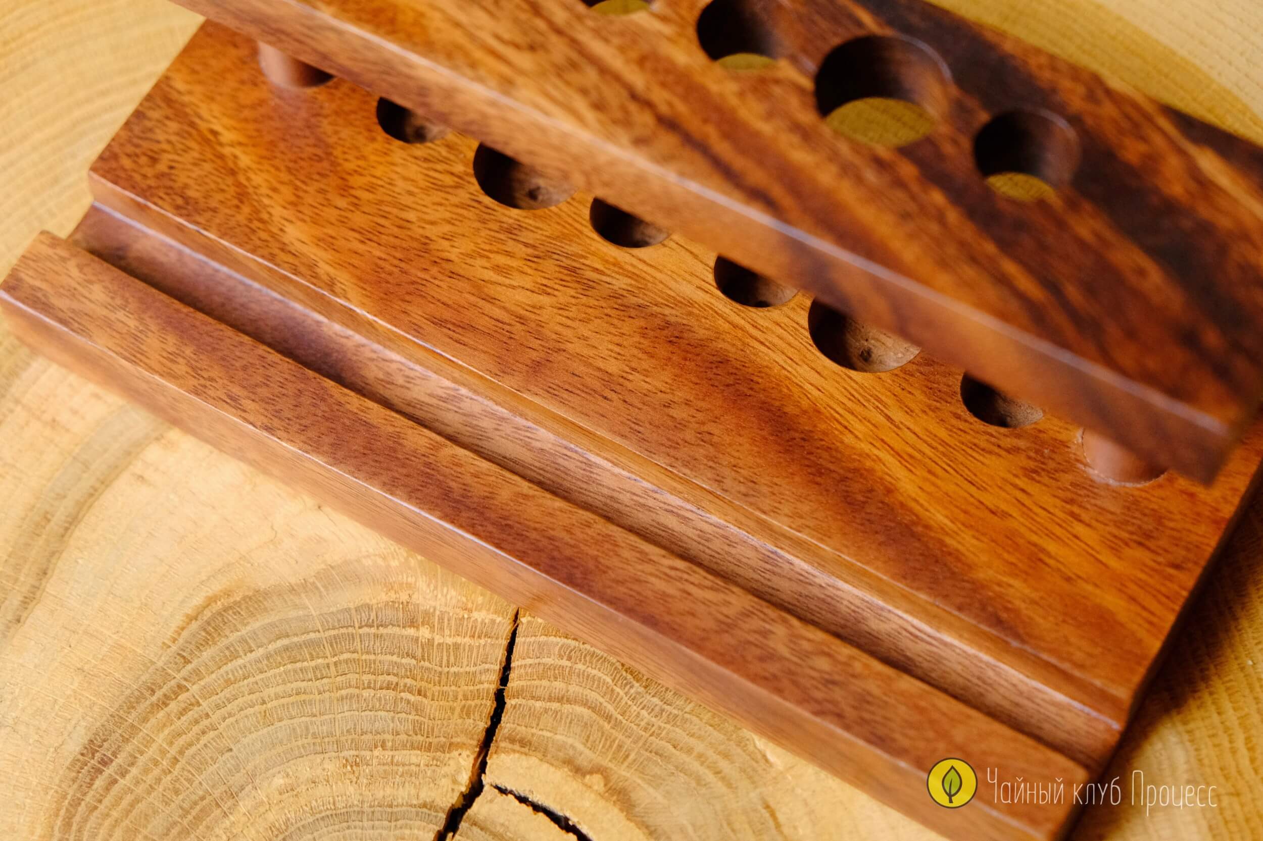  Деревянная подставка для чайных инструментов