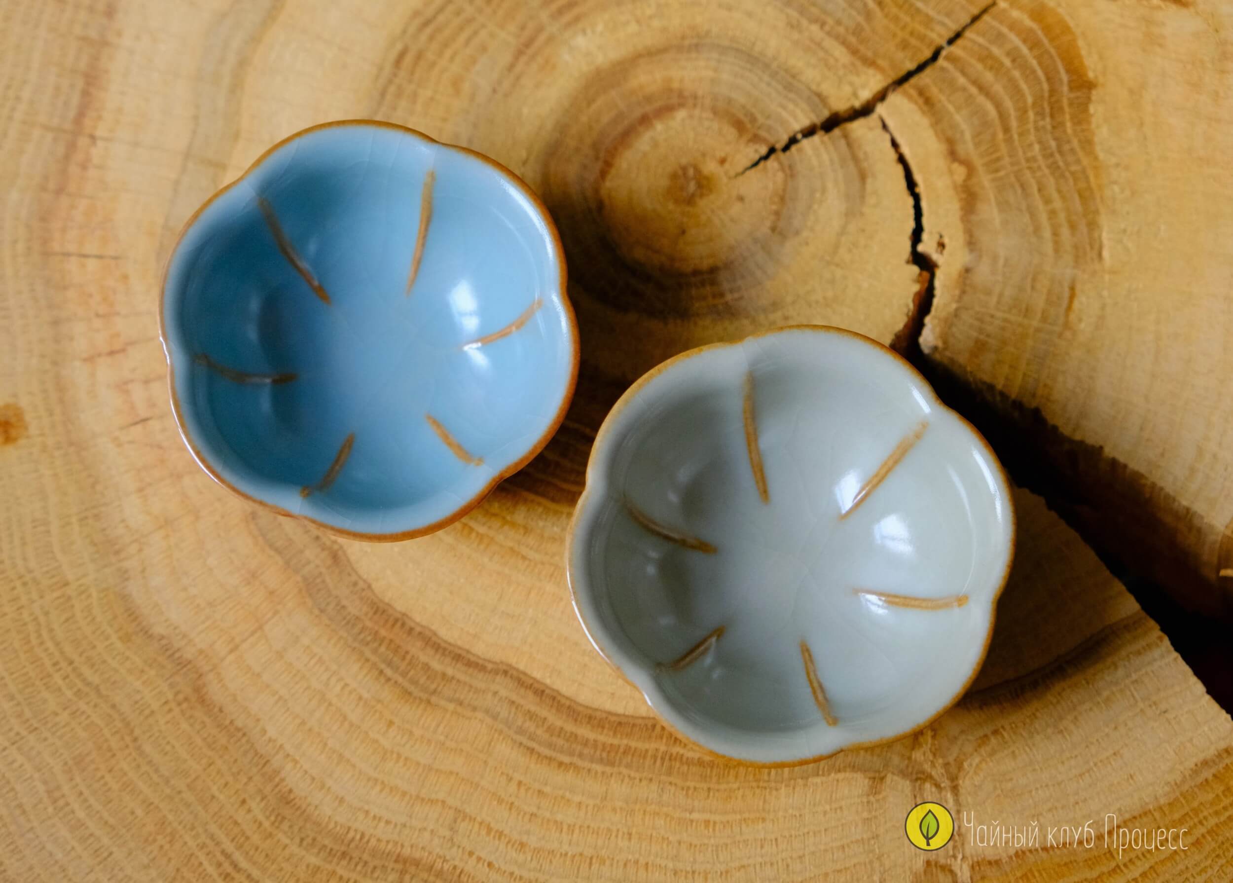 Пиала жу яо «Мэйхуа» светло-голубая