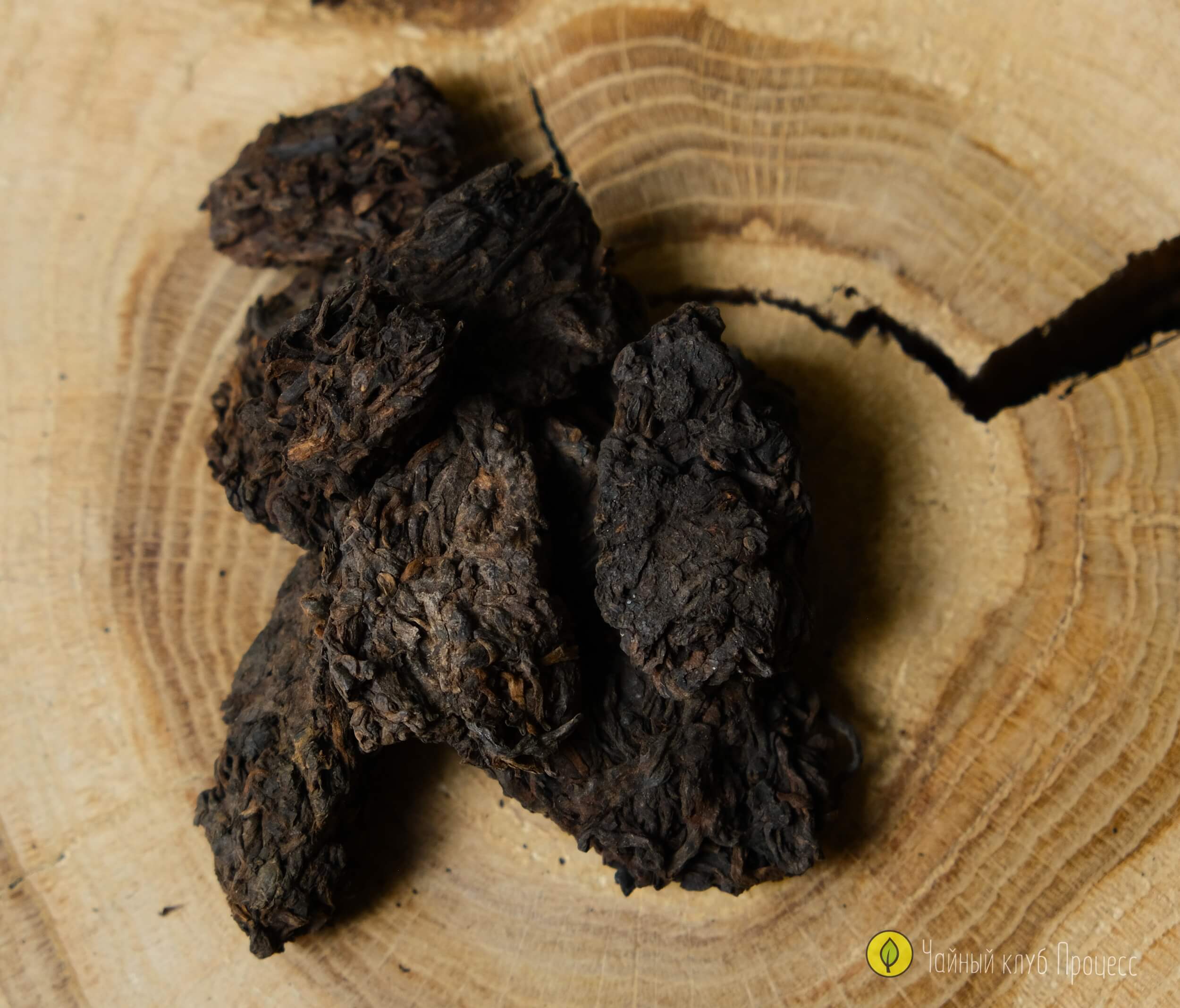 Лао Ча Тоу в чахэ: сухие чайные головы перед завариванием